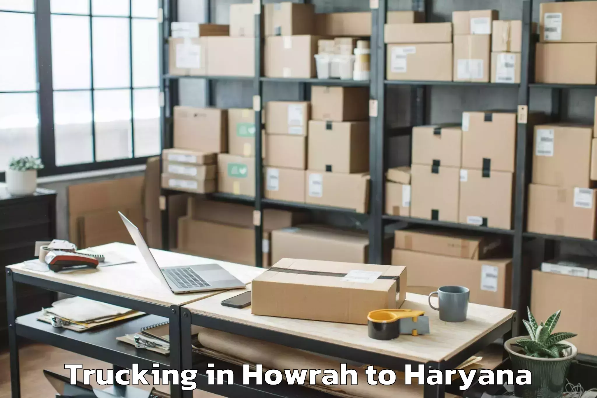 Book Howrah to Meham Trucking Online